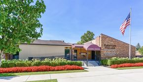 Warren apartment for rent - The front of a building with a sign that says Parkview Village Leasing Center.
