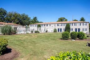 Madison apartment for rent - A white building with a green lawn in front.