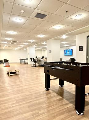 Baltimore apartment for rent - a game room with a pool table and a tv