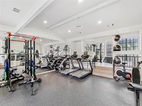 Austin apartment for rent - a gym with a lot of weights and cardio equipment
