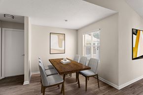 Chapel Hill apartment for rent - a dining room with a table and chairs