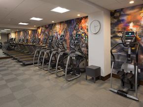 San Francisco apartment for rent - a row of cardio exercise machines in a fitness center