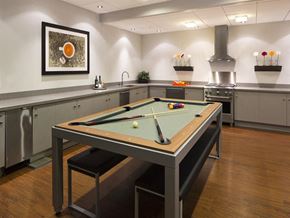 San Francisco apartment for rent - a games room with a pool table in a break room