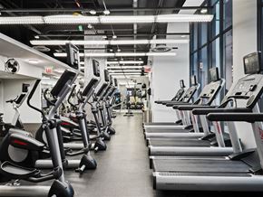 Chicago apartment for rent - a row of cardio machines in a gym