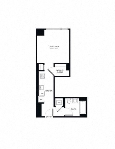 Floor plan for studio, 1 bath, 453 sqft