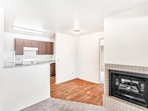 Murray apartment for rent - a living room with a fireplace and a kitchen
