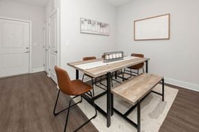 Charlotte apartment for rent - a dining room with a table and chairs