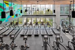San Diego apartment for rent - A gym with treadmills and exercise bikes.