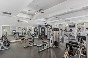 Kissimmee apartment for rent - A spacious gym with a variety of equipment.