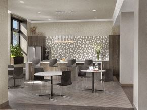 Saint Louis apartment for rent - a dining room with tables and chairs