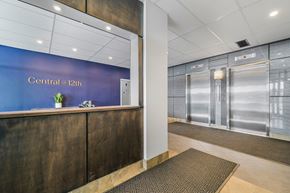 Calgary apartment for rent - A reception area with a sign that says Central on the 12th floor.
