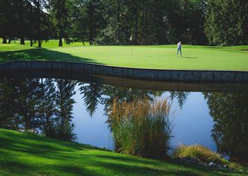 Coquitlam apartment for rent - A person is playing golf on a sunny day.