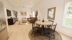Spanish Fort apartment for rent - A modern dining room with a round table and chairs.