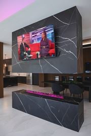 Westfield apartment for rent - Lounge With Fireplace And TV at The Franklin at Westfield, Westfield, NJ 07090