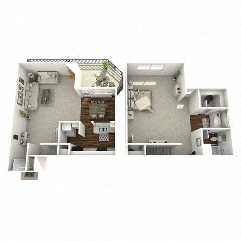 Floor plan for 1 bed, 1 bath, 900 sqft