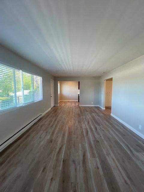 Floor plan for 2 beds, 1 bath, 630 sqft