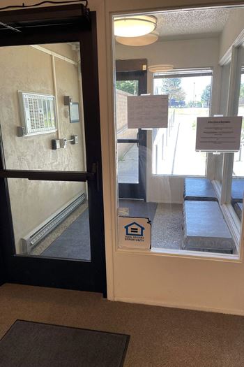 Controlled acess building entry doors after-hours