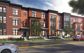 Cranford apartment for rent - The front of a building complex