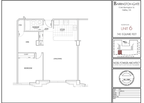 Floor plan for 1 bed, 1 bath, 856 sqft