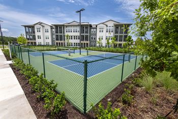 Lighted pickleball courts
