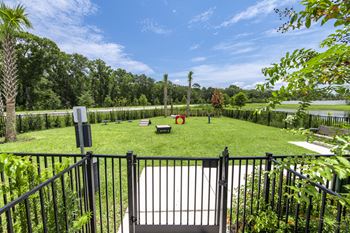 Bark park with pet wash station