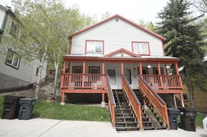 Park City apartment for rent - the front of the house with the new porch and stairs