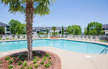 Resort style swimming pool with gazebo
