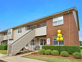 Birmingham apartment for rent - an apartment building with a yellow sign in front of it
