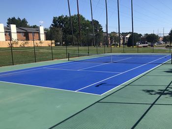 Lighted tennis court