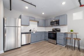 Pittsburg apartment for rent - Kitchen with Cabinets at University Digs Apartments, Pittsburg, KS, 66762