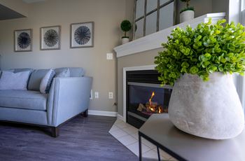 View of gas fireplace in the great room living area