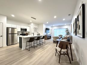 Henrietta townhouse for rent - View of typical kitchen and great room area from the front entrance hallway
