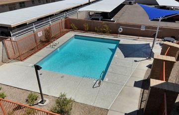 Mesa apartment for rent - an aerial view of a swimming pool