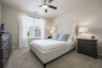 Bedroom with a white bed