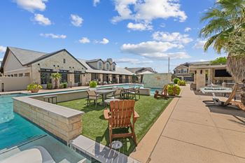 Entertainment lounge by pool
