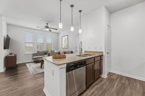 Lewisville apartment for rent - Contemporary Kitchen at Platinum Castle Hills, Texas, 75056