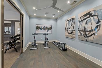 A room with a wooden floor