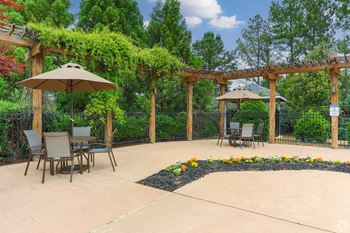 Large private patios 