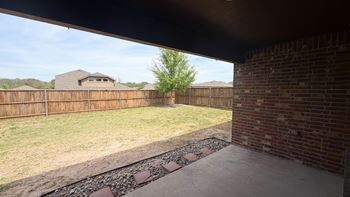 Fenced backyard