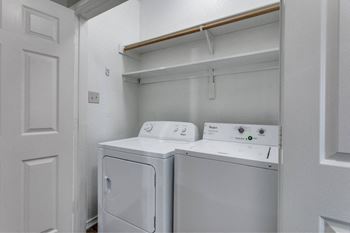 Full size washer/dryer connections