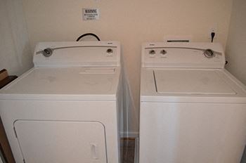 Full-size washer and dryer included