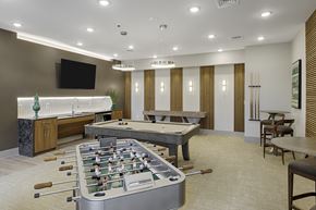 Richmond apartment for rent - Game room with foosball table, billiards, shuffleboard, flat screen TV