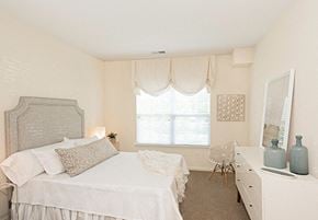 Yorktown apartment for rent - Bedroom with window; carpet