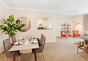 Yorktown apartment for rent - Separate dining area; galley kitchen and living room