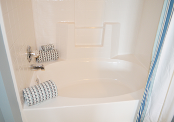 Garden soaking tubs with tile in select homes