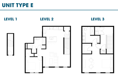Floor plan for 2 beds, 2 baths, 1220 sqft