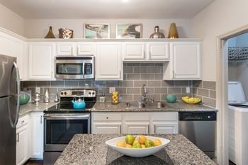Updated kitchen with black appliances