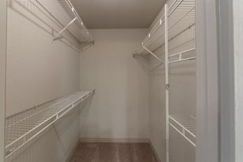 Built-in shelving in closet