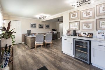 Cincinnati apartment for rent - A kitchen with a white fridge and a white oven.