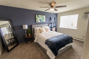 Cincinnati apartment for rent - This is a photo of the primary bedroom in the 705 square foot 2 bedroom, 1 bath apartment at Lisa Ridge Apartments in the Westwood neighborhood of Cincinnati, Ohio.